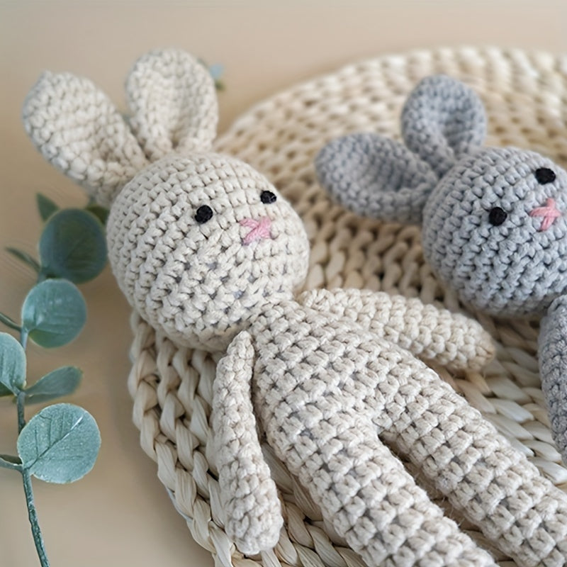 Handmade Crochet Baby Bunny Plush Toy: Ideal Present for Babies and Young Children