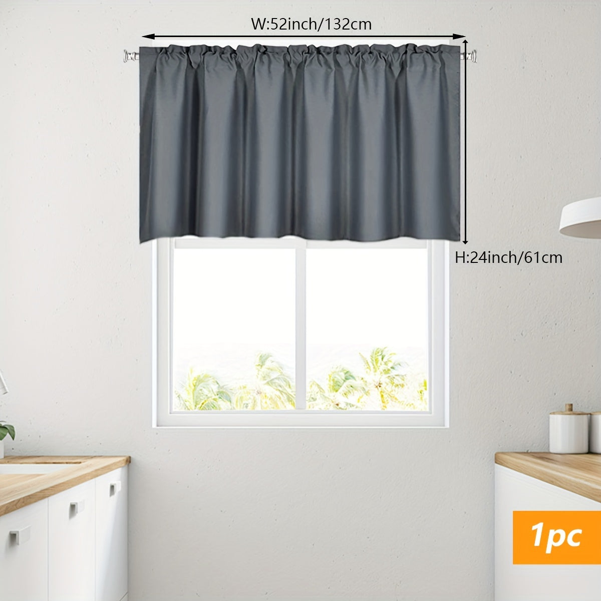 Add a touch of elegance to your kitchen or living room with this stylish, solid color blackout curtain. The rod pocket design makes it easy to hang, while the simple modern style adds a chic flair to any space. Perfect for adding some privacy to your