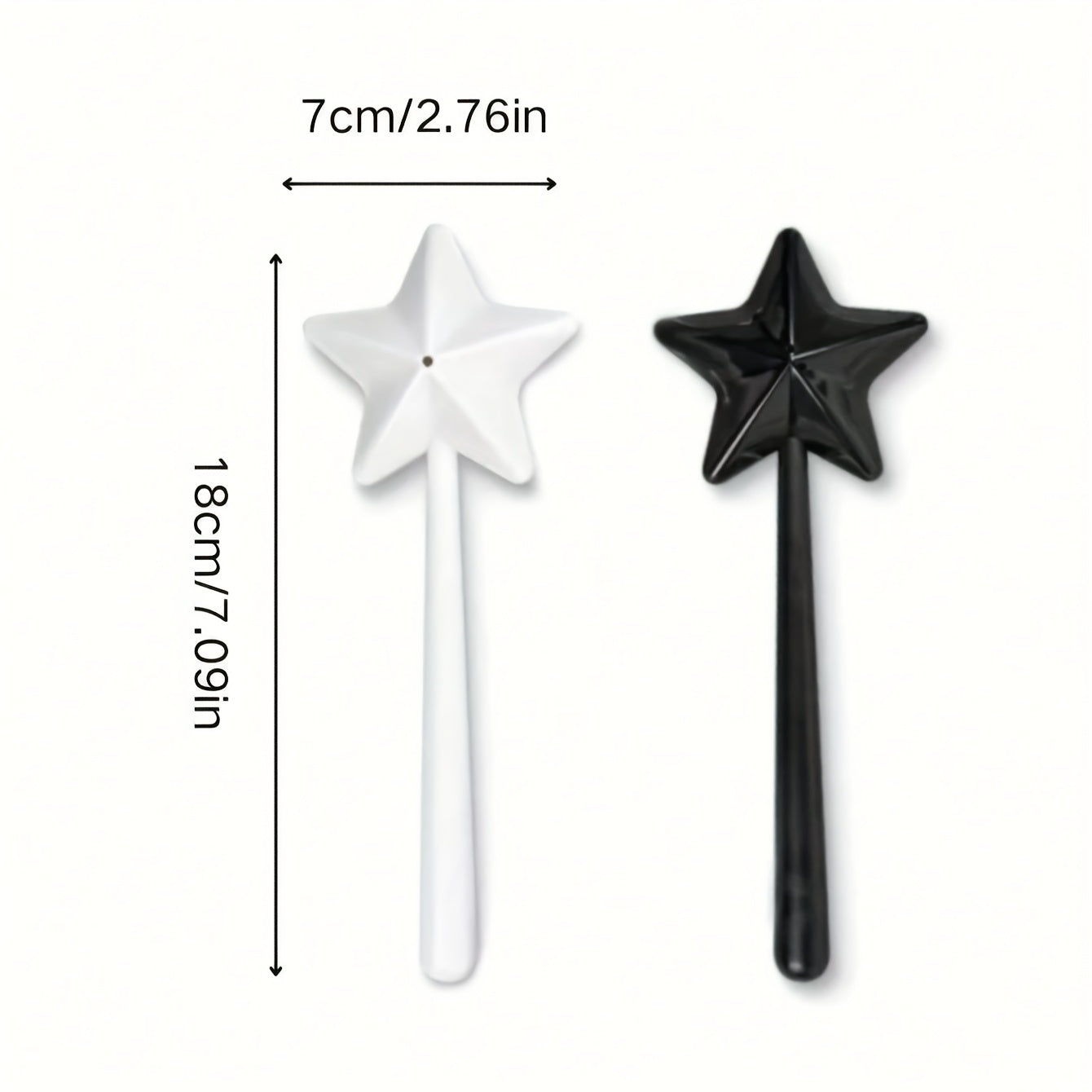 Pair of refillable magic wand salt & pepper shakers with easy-pour holes. Ideal for kitchen decor.