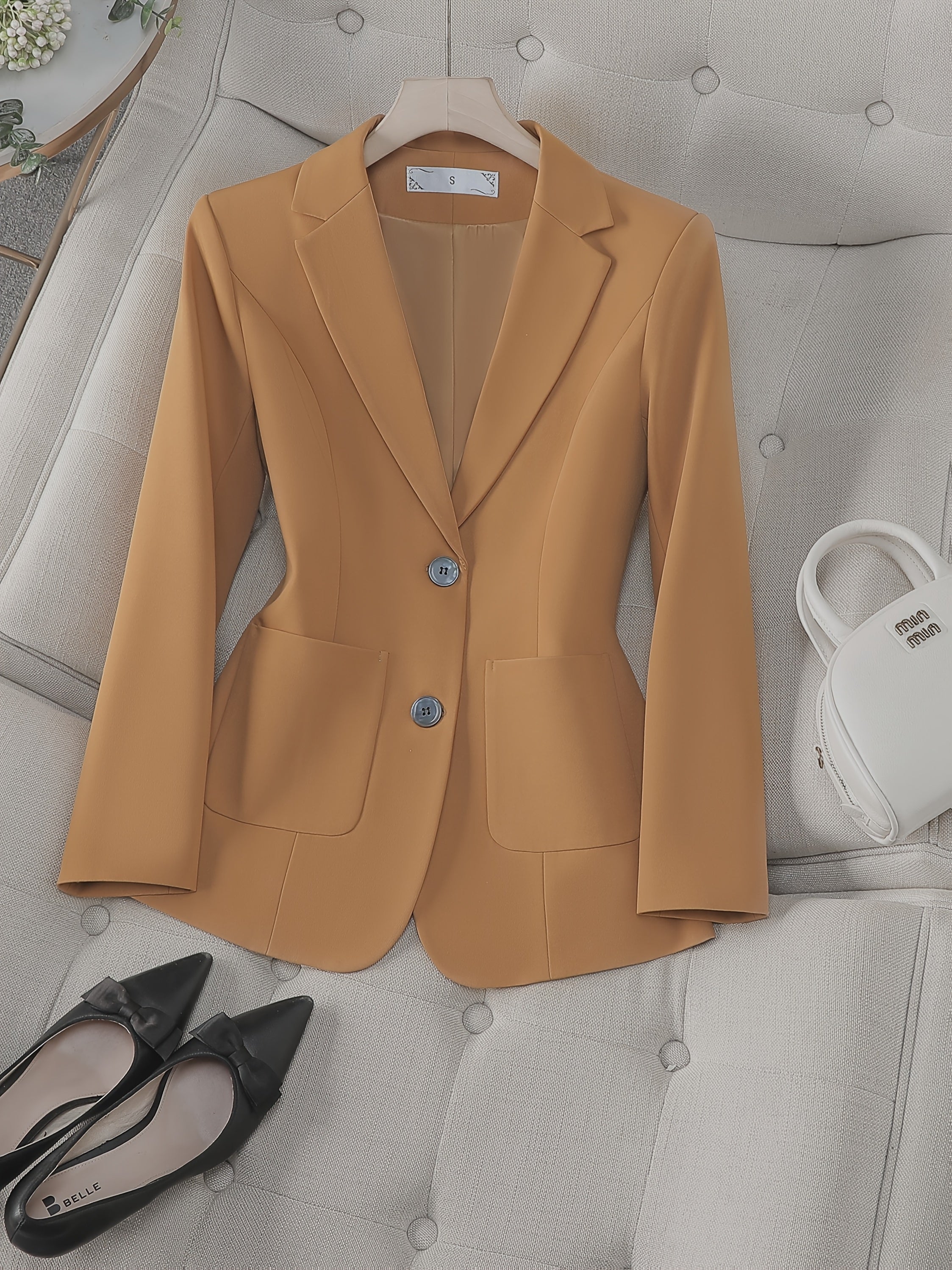 New Style Double Pocket Blazer for Women, Perfect for Office Wear in Spring and Fall