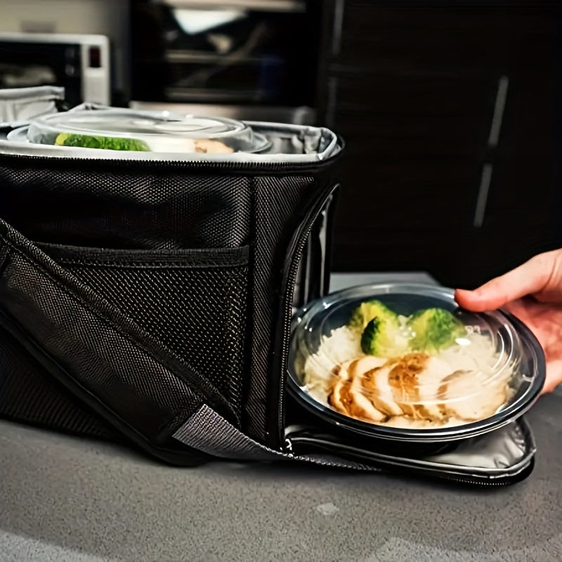 30 to 50 pieces of 34oz plastic black bowls with lids. These round food storage containers are BPA free, stackable, and leakproof. They can be used as bento boxes and are microwave safe. These kitchen gadgets and accessories are perfect for storing food