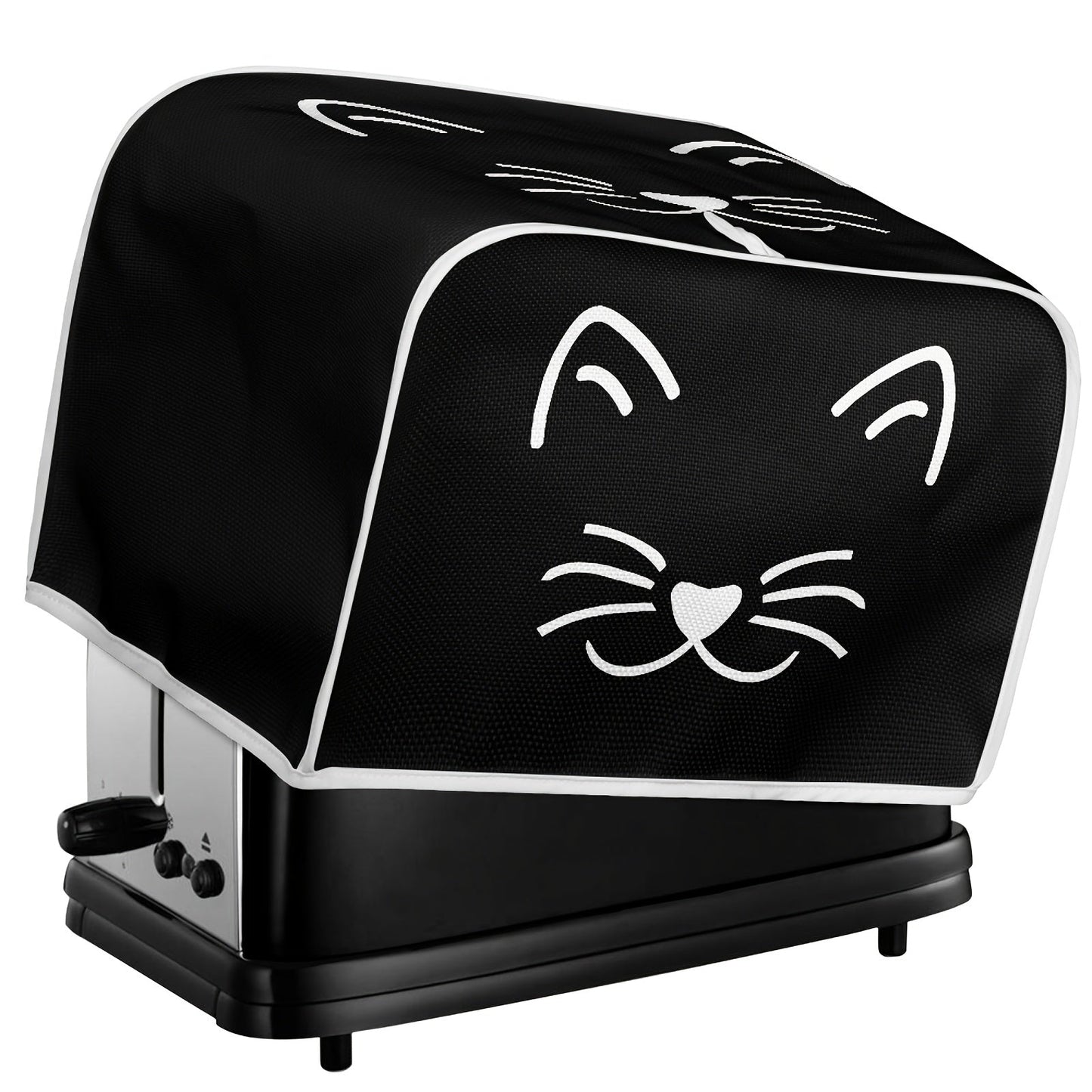 Give the gift of quality with this classic cat print toaster cover. It features 2 wide slots and is dustproof, anti-fingerprint, and anti-oil. This universal kitchen appliance cover is machine washable and perfect for protecting your small appliances and