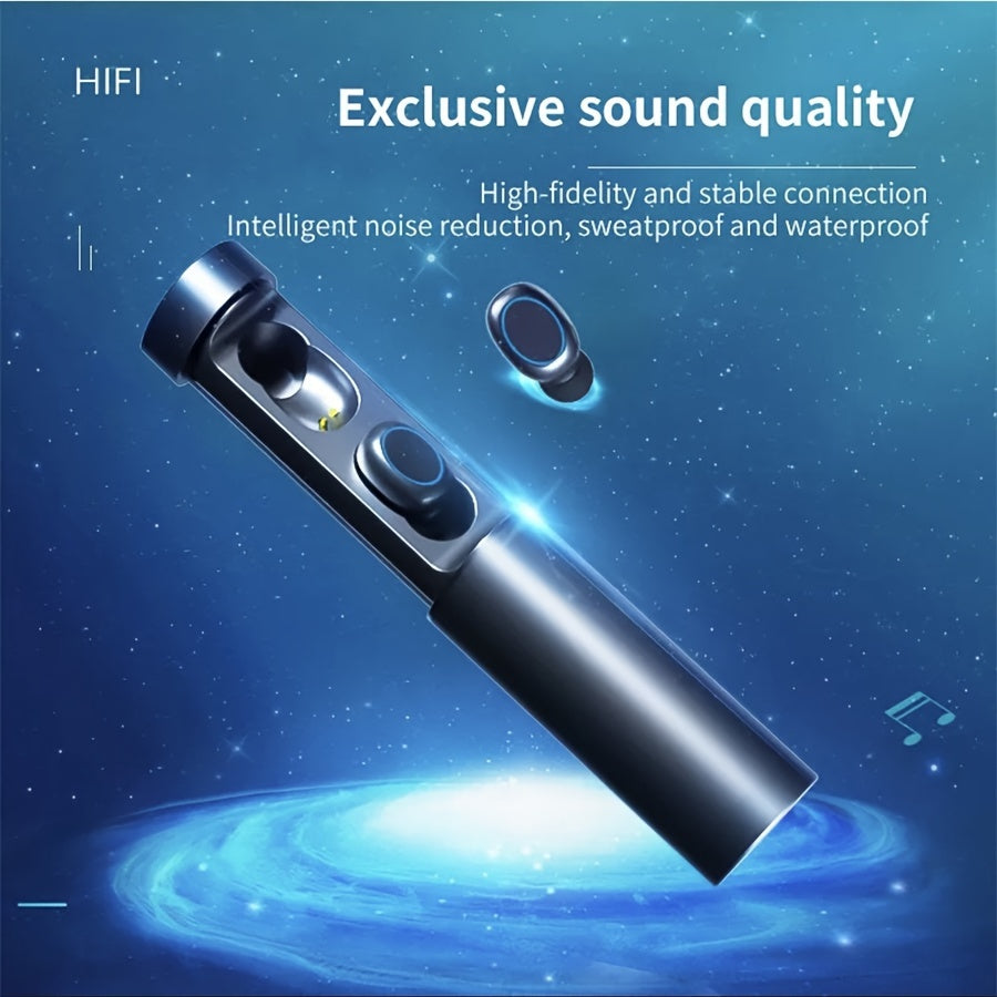 Briame TWS Mini Wireless Earbuds with Torchlight - HD sound, touch control, handsfree calling for gaming & outdoor activities