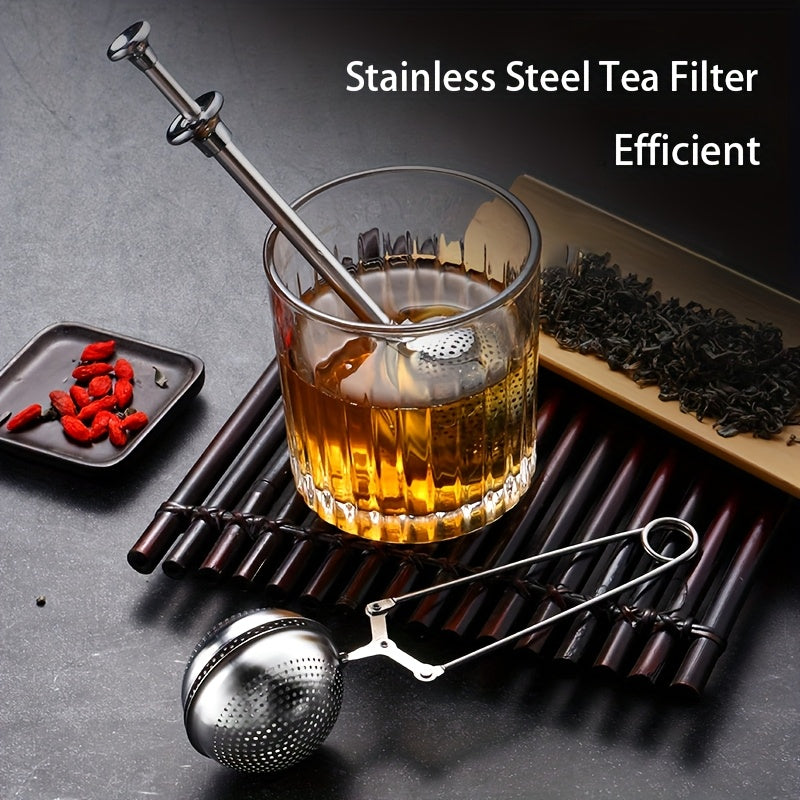 Multifunctional Stainless Steel Tea Infuser Set with Expandable Handle - Perfect for Loose Leaf Tea, Baking, Spices, and More - Safe and Easy to Use - Great for Holidays like Christmas, Halloween, and Thanksgiving.