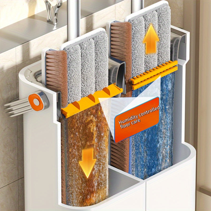 Get the ultimate cleaning tool with our 1-piece All-in-One Wet/Dry Mop set. This convenient no-hand wash mop comes with a bucket and is fully adjustable for all your cleaning needs, including floors, patios, bathrooms, and kitchens. Made of durable