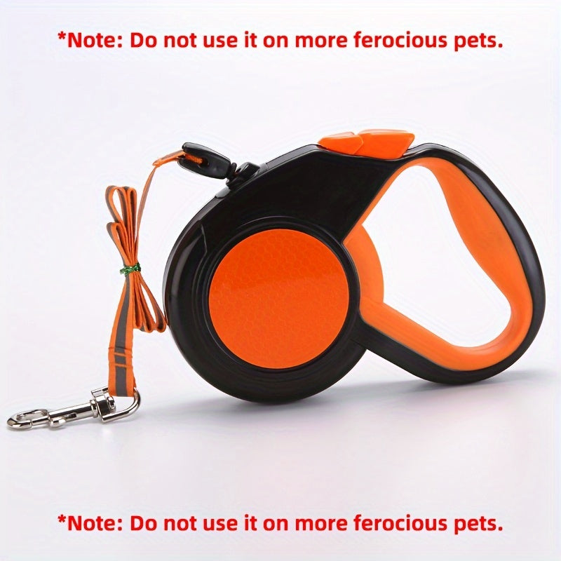 Reflective Dog Retractable Leash - Automatic, Multiple Lengths Available (3m/9.84ft, 5m/16.40ft, 8m/26.24ft), Durable Nylon Material for Outdoor Walking, Pet Accessories | Reflective Leash