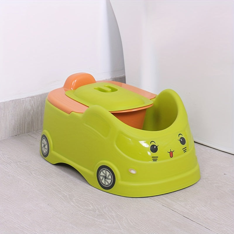 Toilet Training Chair for Kids with Cartoon Car Design, Portable Potty Seat for Potty Training