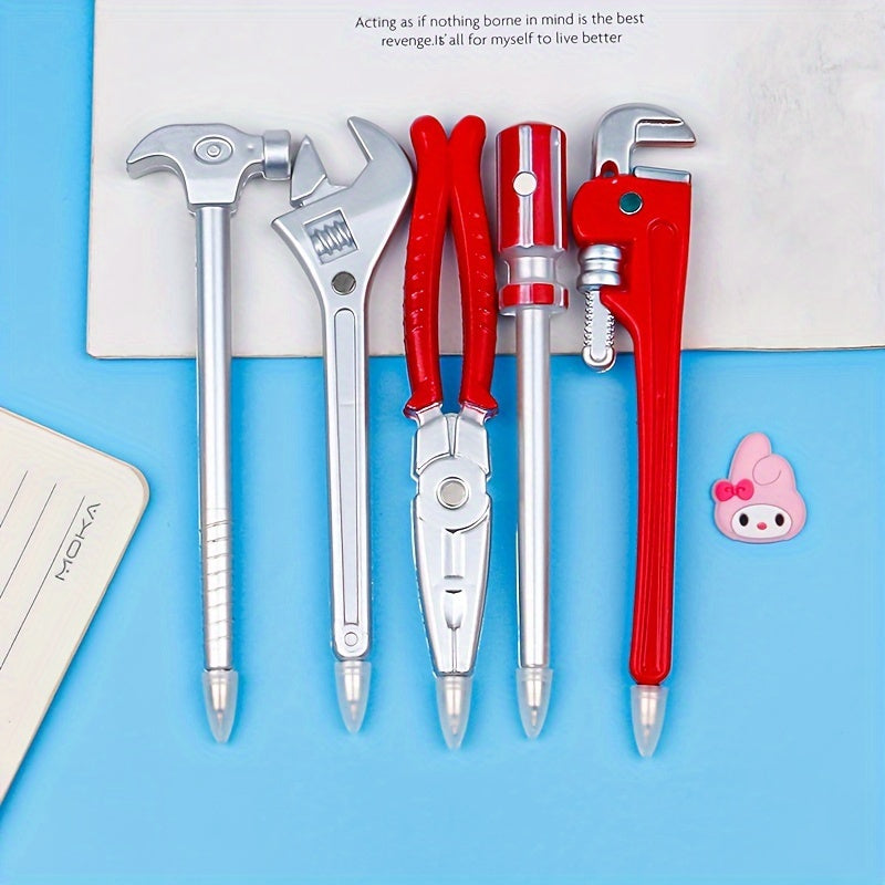 11pc tool design ballpoint pen, creative stationery gift pen with wrench, pliers, screwdriver, and hammer