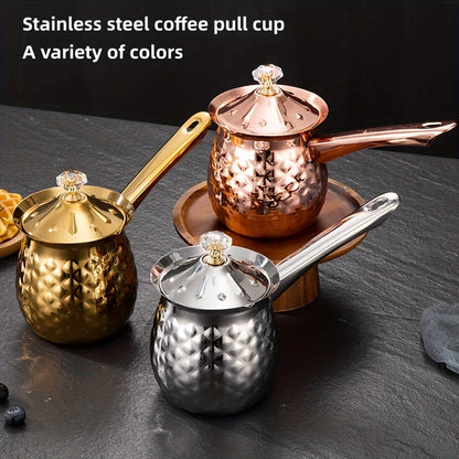 Stainless Steel Latte Cup with Pointed Mouth - Perfect for Heating Milk and Coffee