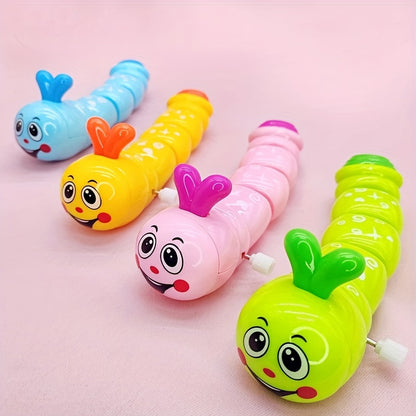 Wind-up crawling toys mimic small animals, caterpillars twist their bodies, and come in bright colors, making them fun and beautiful gifts.