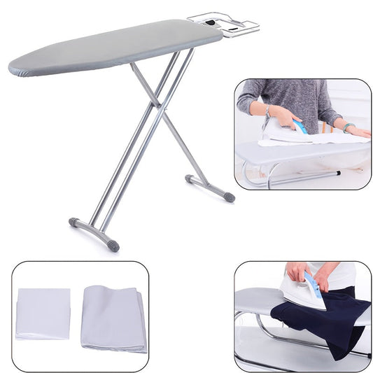 Universal silver-coated ironing board cover with 4mm thick heat-reflective pad designed for efficient heat distribution. Available in 2 sizes, this non-electric ironing accessory ensures smooth ironing experience.