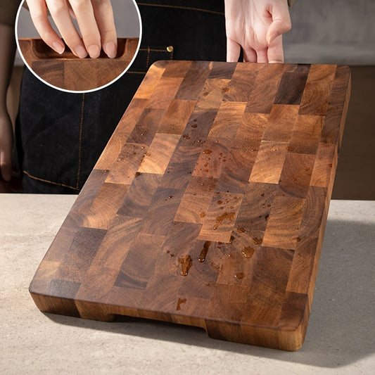 Upgrade your kitchen with our premium wooden chopping board set. This food-safe, durable wood block is perfect for cutting meat, cheese, bread, vegetables, and fruits. It's an ideal kitchen utensil and makes the perfect family gift for home or dorm use.