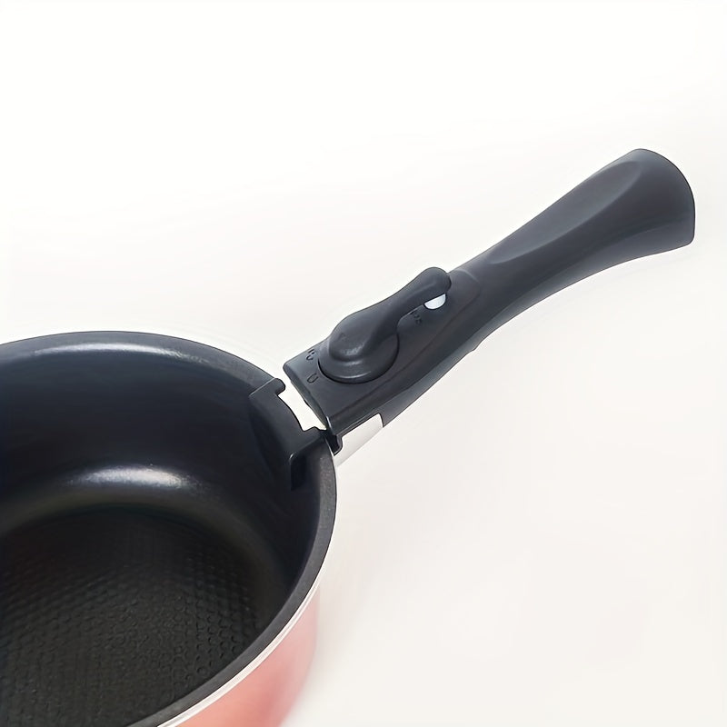 Kitchen handle designed for easy one-handed operation - detachable, movable, and stand-up design. Fits most pots and pans, non-stick and food-safe. Suitable as a universal pot handle replacement and essential kitchen accessory.