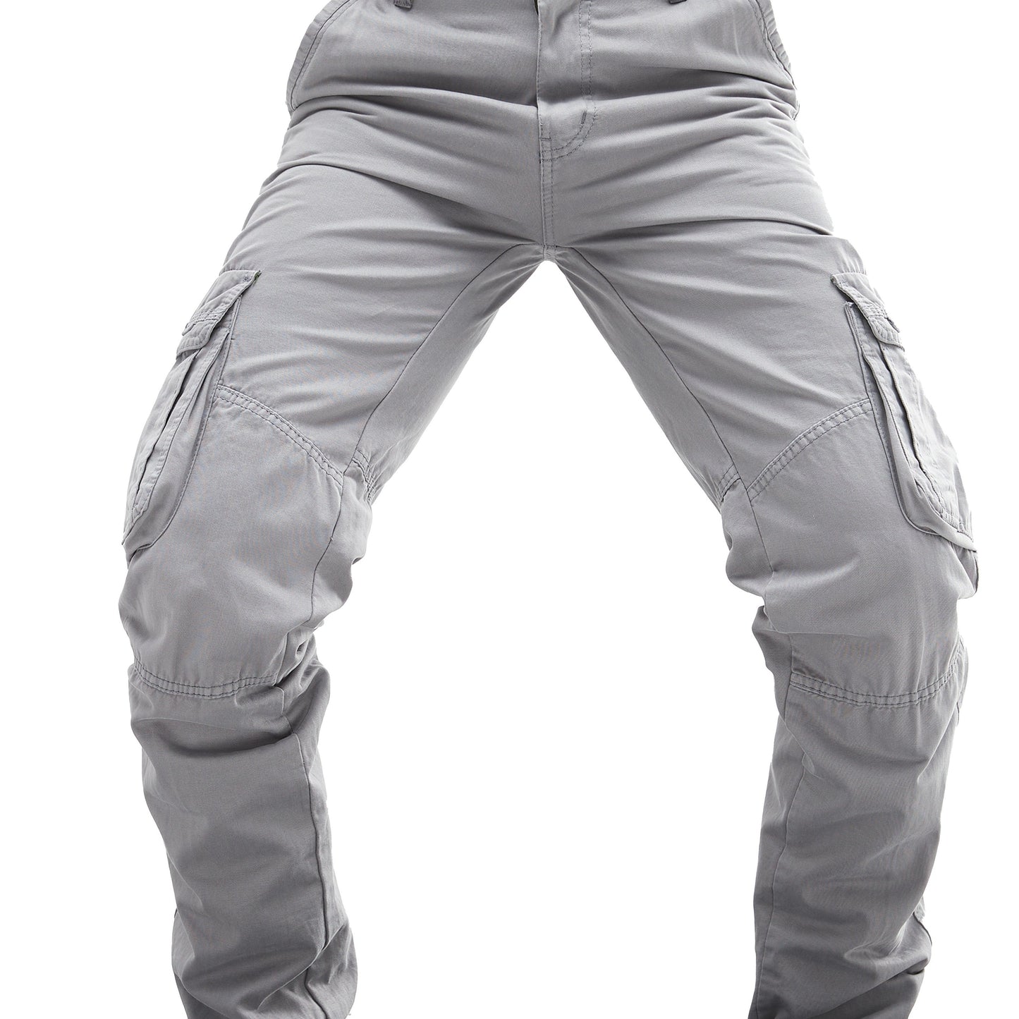 Male Cotton Cargo Pants with Multiple Pockets, Streetwear Style for Spring/Autumn