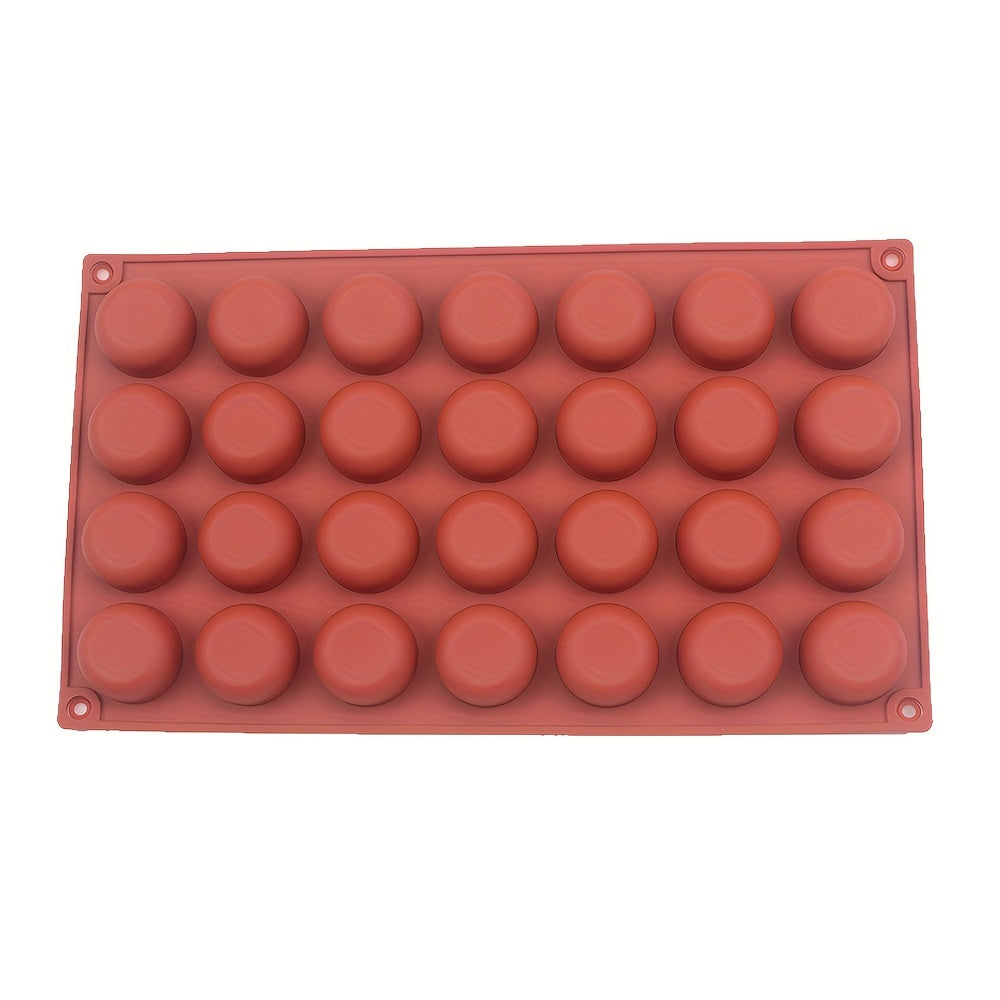 French Dessert Silicone Mold with 28 Holes for DIY Baking and Soap Making, Perfect for Chocolate, Candy, Small Cakes, and Drop Glue Mold