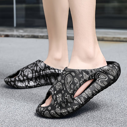 Trendy unisex open toe chunky shoes for men and women, breathable and non-slip.