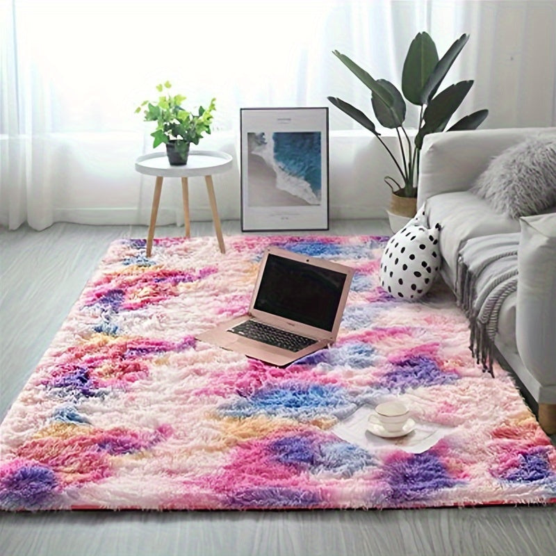 Soft and fluffy area rug, perfect for adding luxury to your bedroom and home decor. Non-slip and machine washable for easy maintenance.