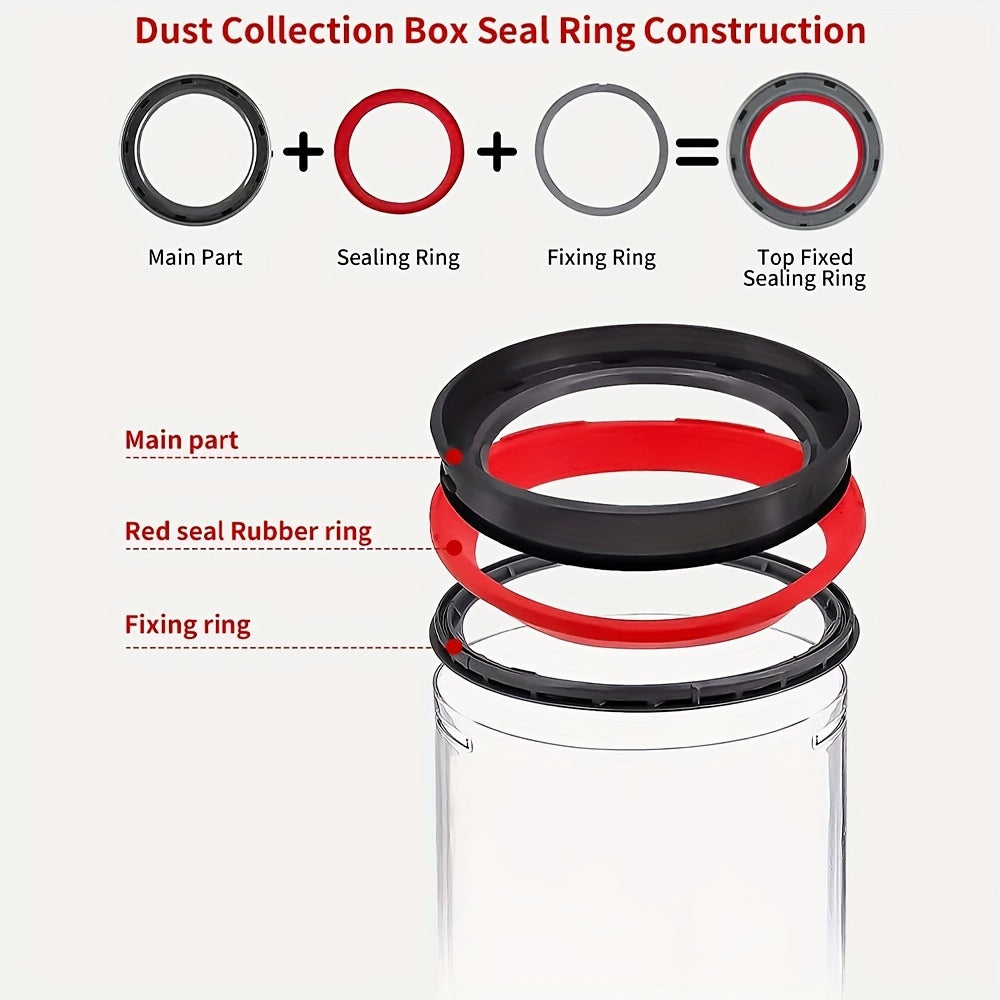 Maintenance kit for regular size canisters: Vacuum Top Seal Ring Repair Accessory for V11, V15, SV14, SV15, SV22. Non-electric, plastic central vacuum part compatible with regular size canisters, excluding V11 Outsize and Slim models.