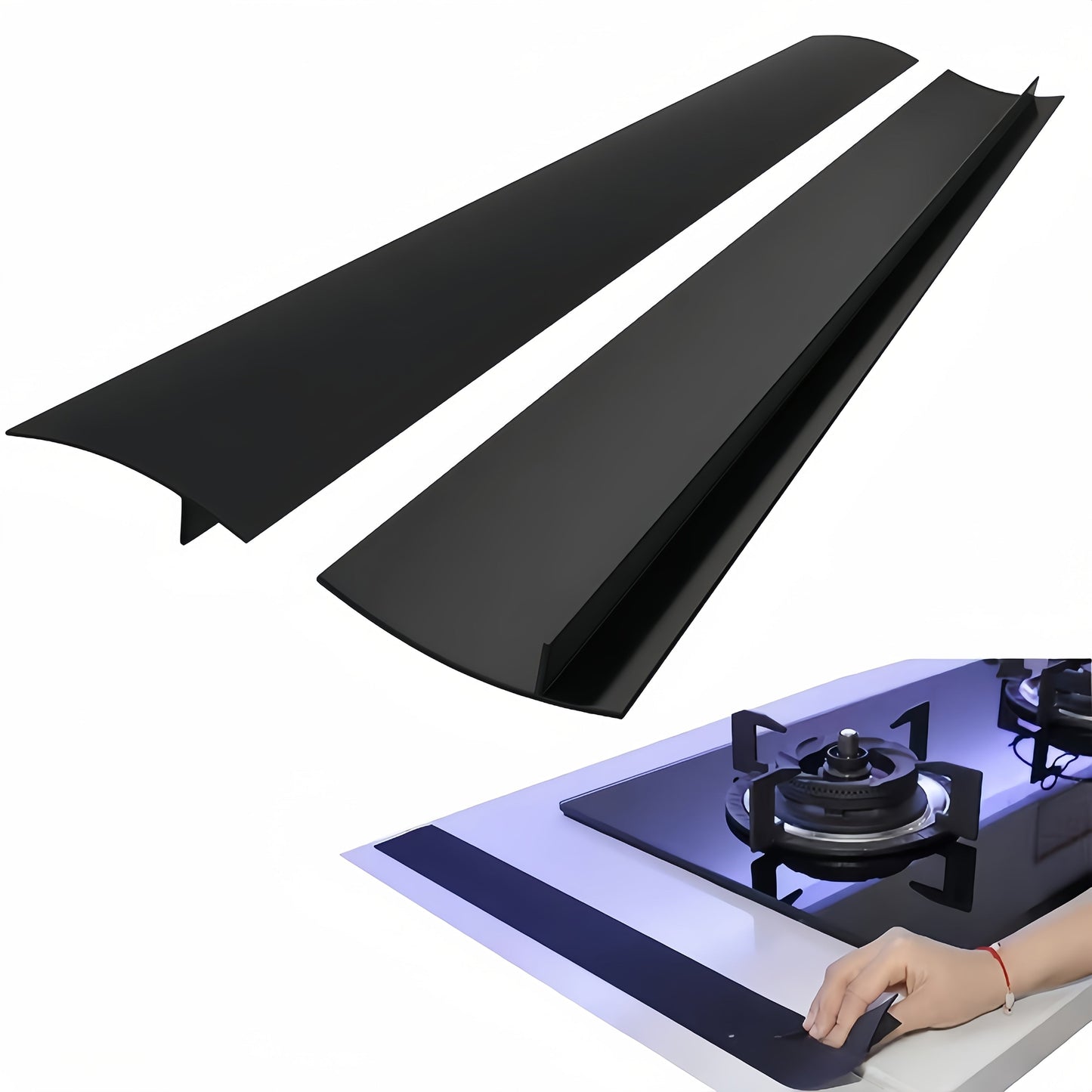 Silicone Strip for Stove Gap - Protect Your Kitchen Countertop, Cover Gaps Between Stove and Countertop, Cooking Essential, Heat-Resistant