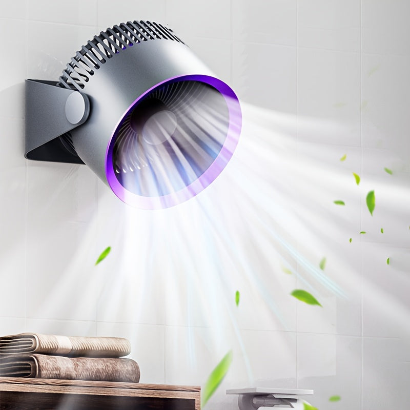 Versatile Large Wind Volume Rotating Fan, great for kitchen, living room, office, desk, bathroom, outdoor camping, and more!