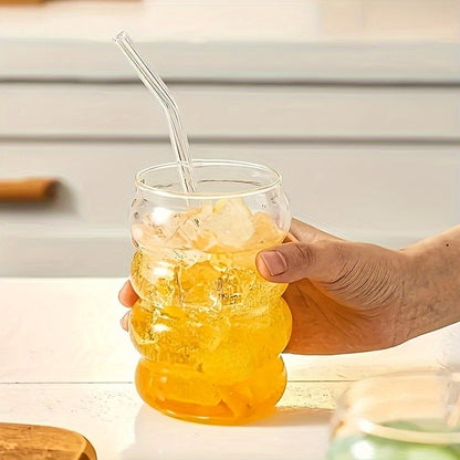 Insulated Caterpillar Cup made from premium borosilicate glass. Hand wash only. Suitable for hot and cold beverages. Eco-friendly and recyclable.