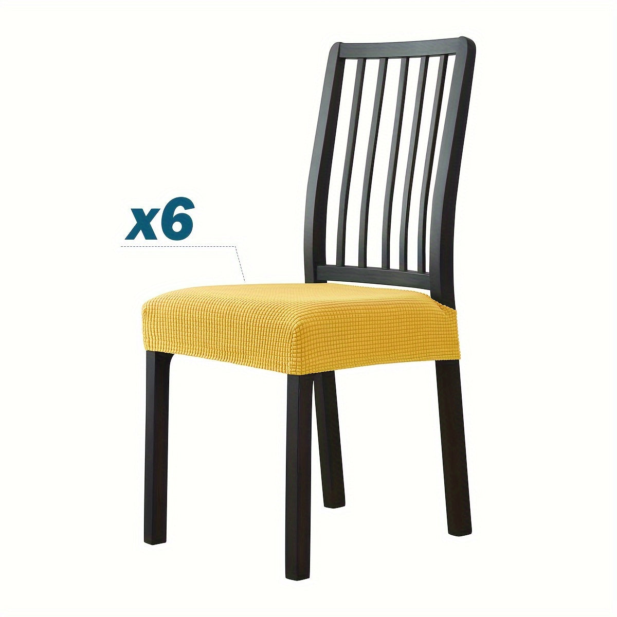 4-6 piece corn grain velvet chair covers with elastic headrest for dining chairs in homes and hotels.