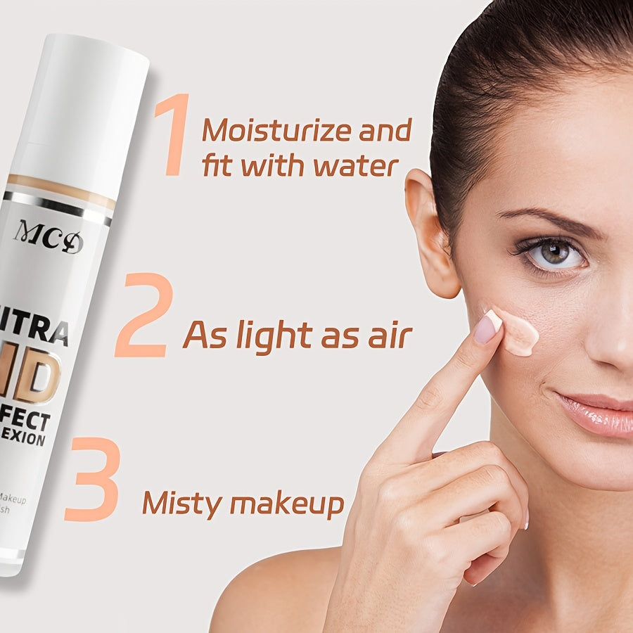 MC Ultra HD Perfect Complexion Liquid Foundation - Matte, Waterproof, Invisible Pores, Natural Shine, Long-Lasting, All Skin Types