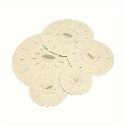 Set of 5 Silicone Bowl Covers - Durable, Microwave & Dishwasher Friendly Food Lids in Various Sizes for Bowls, Pots, and Containers