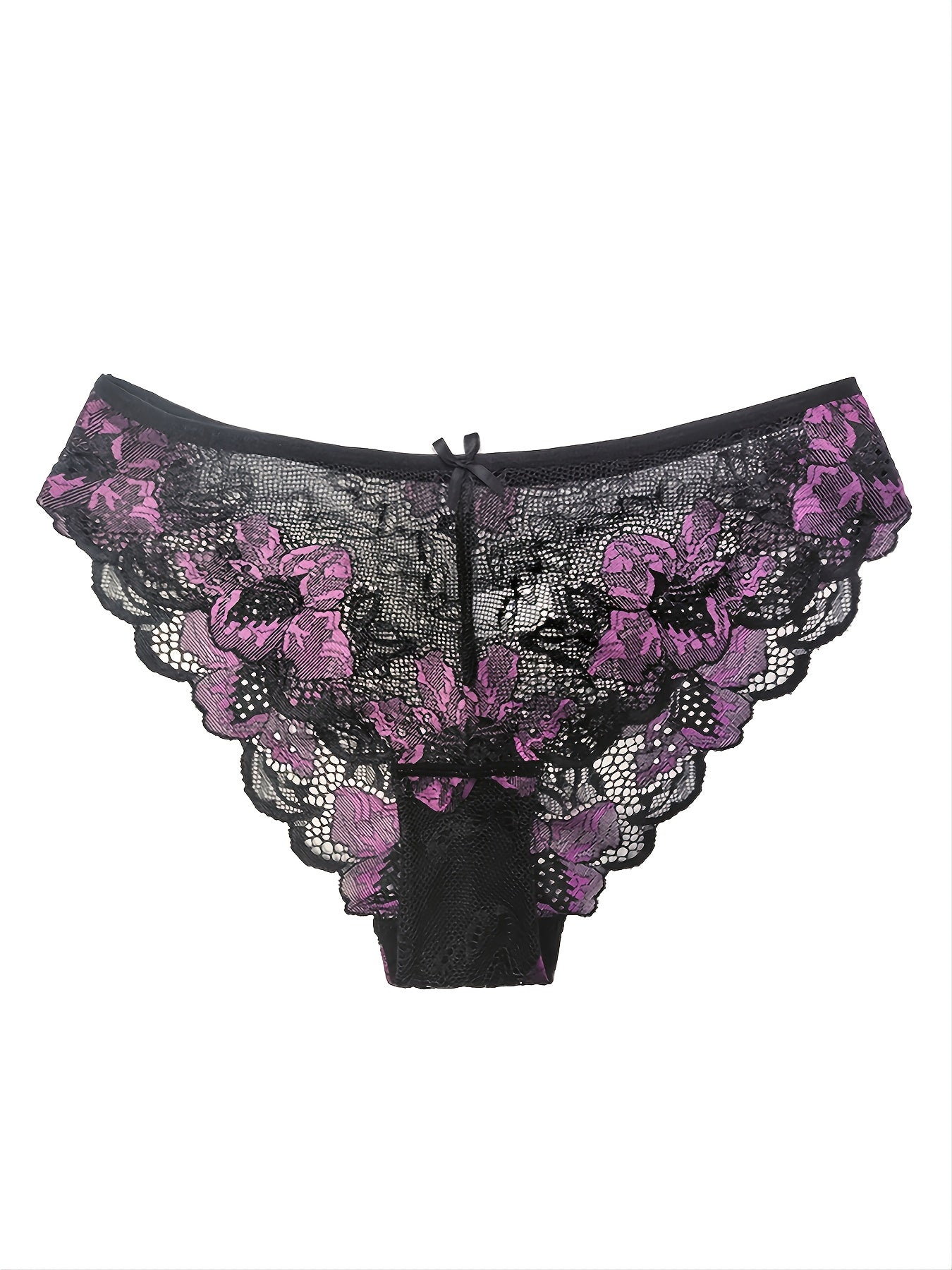 Sensual lace low waist panties for women, with a breathable and alluring hollow design.