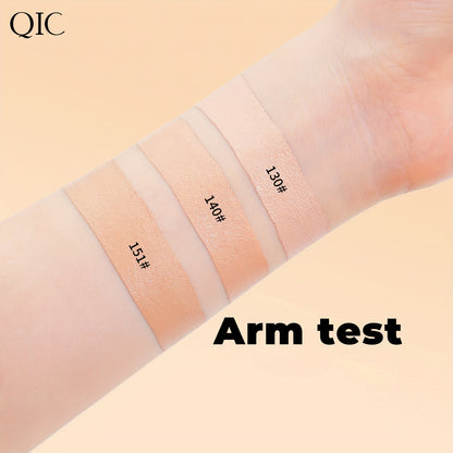 QIC Full Coverage Concealer Cream is a waterproof, matte finish for all skin tones, hiding scars, dark spots, and lasting long. Made with a plant-based formula.