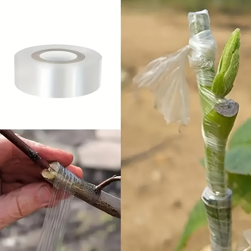 4-pack of stretchable PE plastic film with self-adhesive for wrapping small trees during grafting.