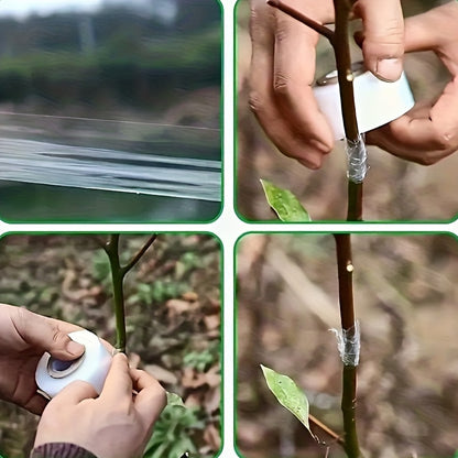 Durable fruit tree grafting tape, 215.0m roll - Stretchable self-adhesive film for plant protection.