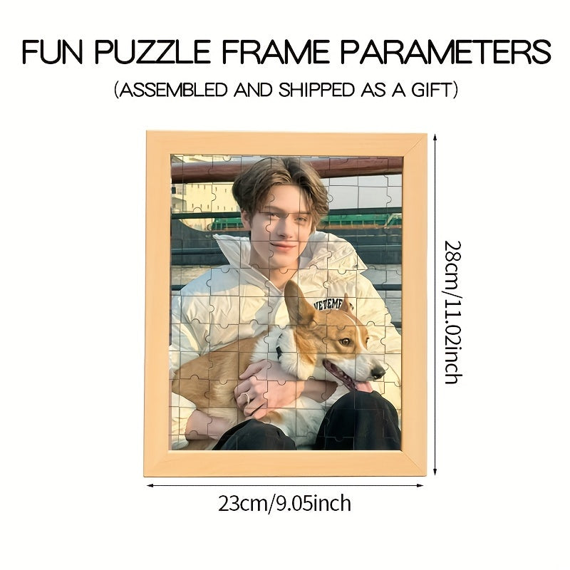 Create your own personalized photo puzzle frame with our DIY wooden building blocks. This unique gift is perfect for your boyfriend or girlfriend for special occasions such as anniversaries, weddings, Valentine's Day, or as home decor. Simply upload your