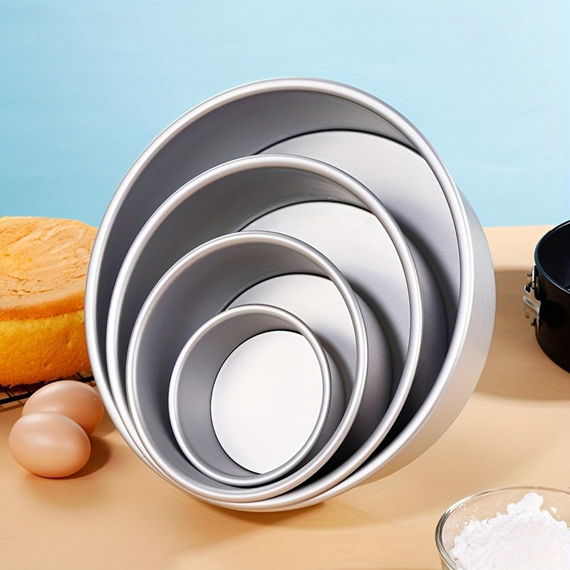 One piece of Loose Bottom Cake Pan Mold with Removable Base, Oven Tool for Baking Cakes, Kitchen Baking Gadgets and Tools in 4'', 6'', 8'' and 10'' sizes. Perfect for Home Kitchen Use.