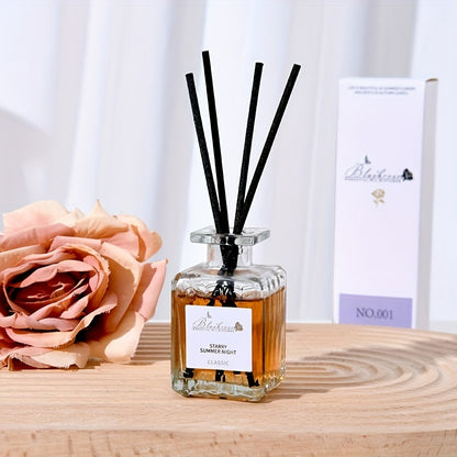 50mL Reed Diffuser in glass bottle with Lavender Essential Oil for multiple areas in home or office - Elegant gift for holidays (1pc)