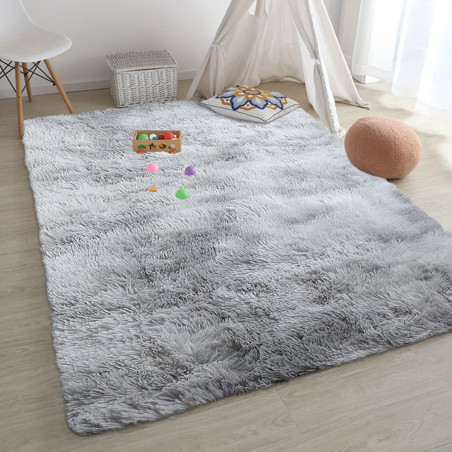 A plush carpet with thick, long hair ideal for the bedroom or living room.