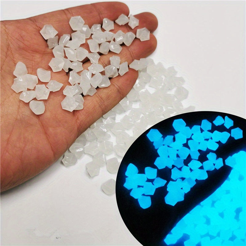 300 glow-in-the-dark decorative pebbles for outdoor fish tanks and aquariums.