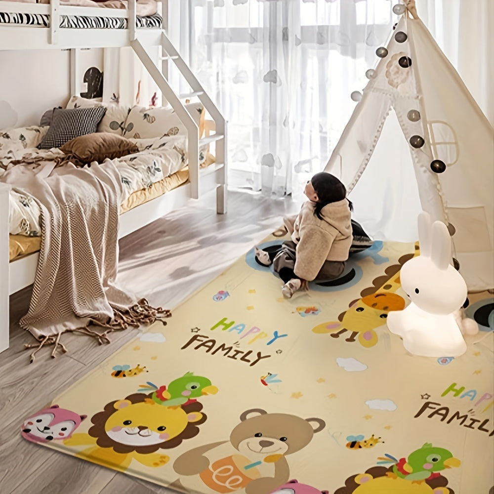 Soft and safe, this high-quality mat is perfect for young children to play on in the living room or bedroom. Made of non-toxic PE material, it is ideal for little ones to crawl and play on. Great for sports and games, this mat is perfect for youngsters.