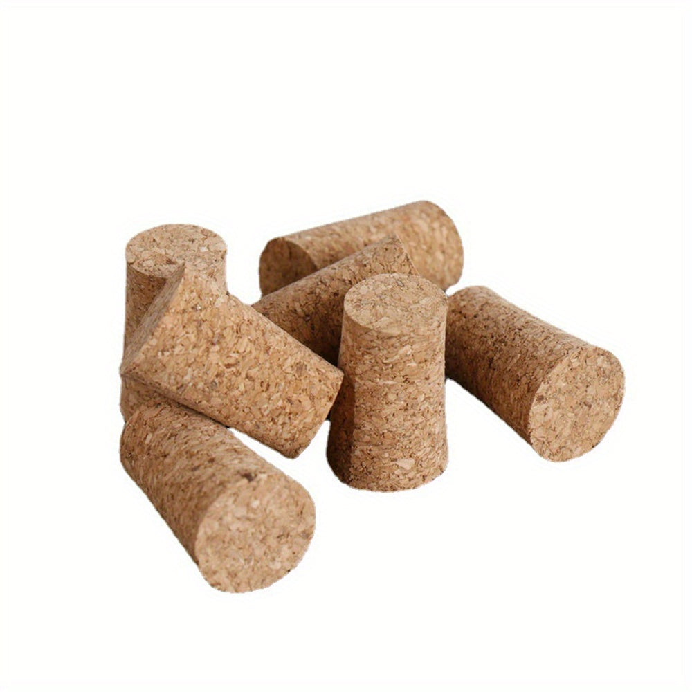 10 soft wood cork beer bottle stoppers for wine making and crafting, made from high-quality cork material.