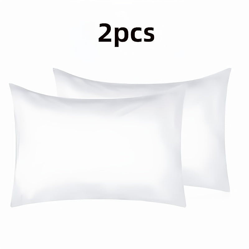 Set of 2 White Disposable Pillowcases - Modern Non-Woven Material, Durable, Dustproof, Ideal for Hotels, Salons, and Home