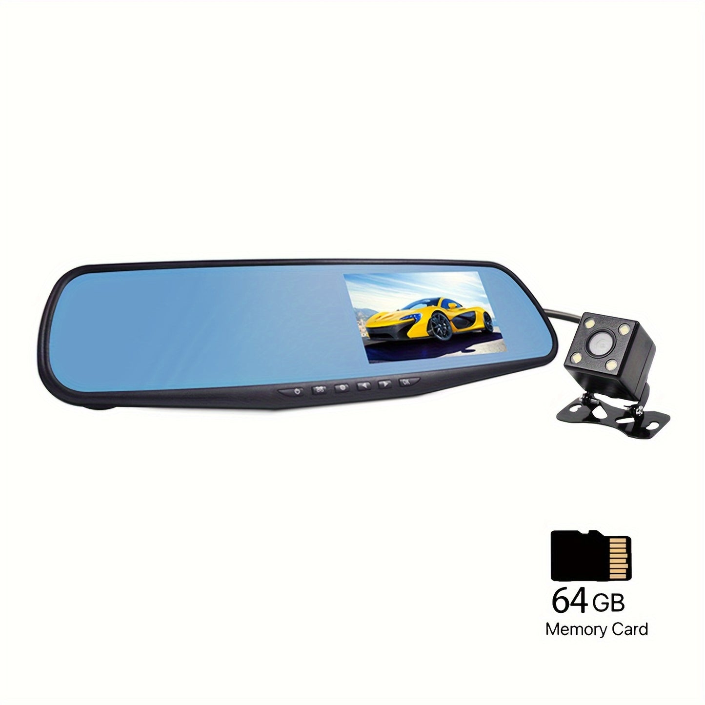 2024 New Model Car Mirror with Front and Rear Dual Camera for HD Night Vision and Parking Monitoring. Brand New Upgrade with WDR Dynamic Video.