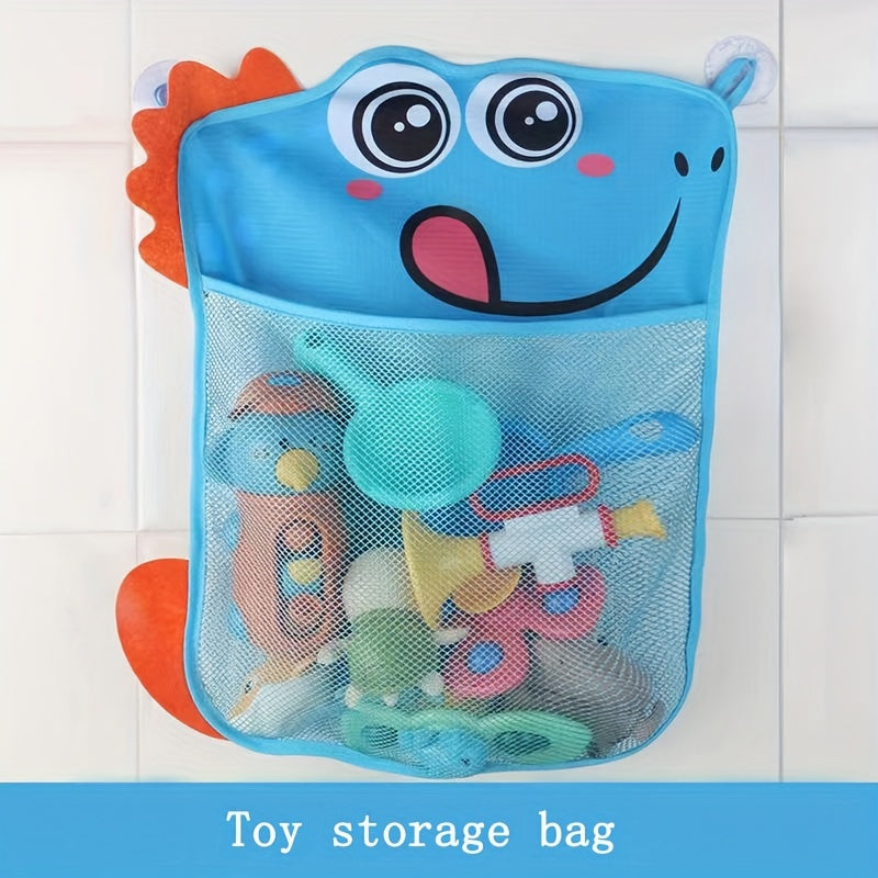 Baby Bath Toy Storage Bag with Suction Cups for Bathroom Organizing, Kid's Toy Holder