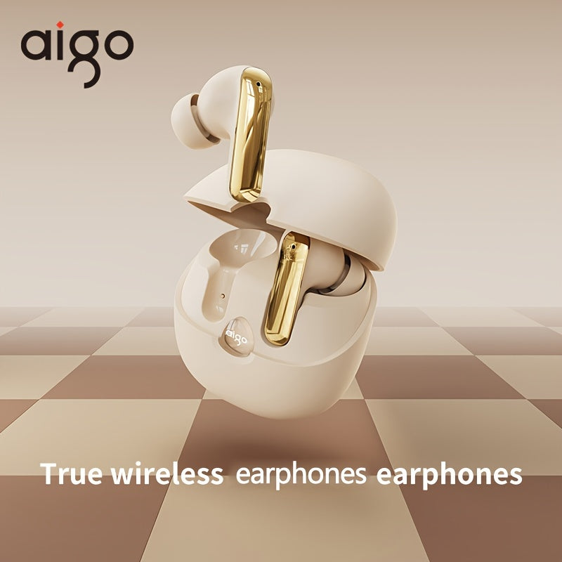 Aigo 5.4 Wireless Headphones with Mic, TWS Sports Earphones, LED Display, Perfect Gift