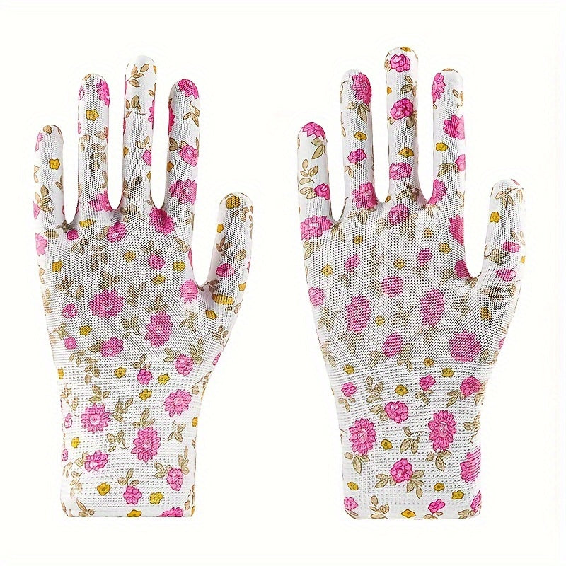 4/8/12pcs Women's Gardening Gloves with Advanced Grip, Durable and Breathable, Perfect for Gardening, Landscaping, and Protecting Nails and Fingers, Random Color