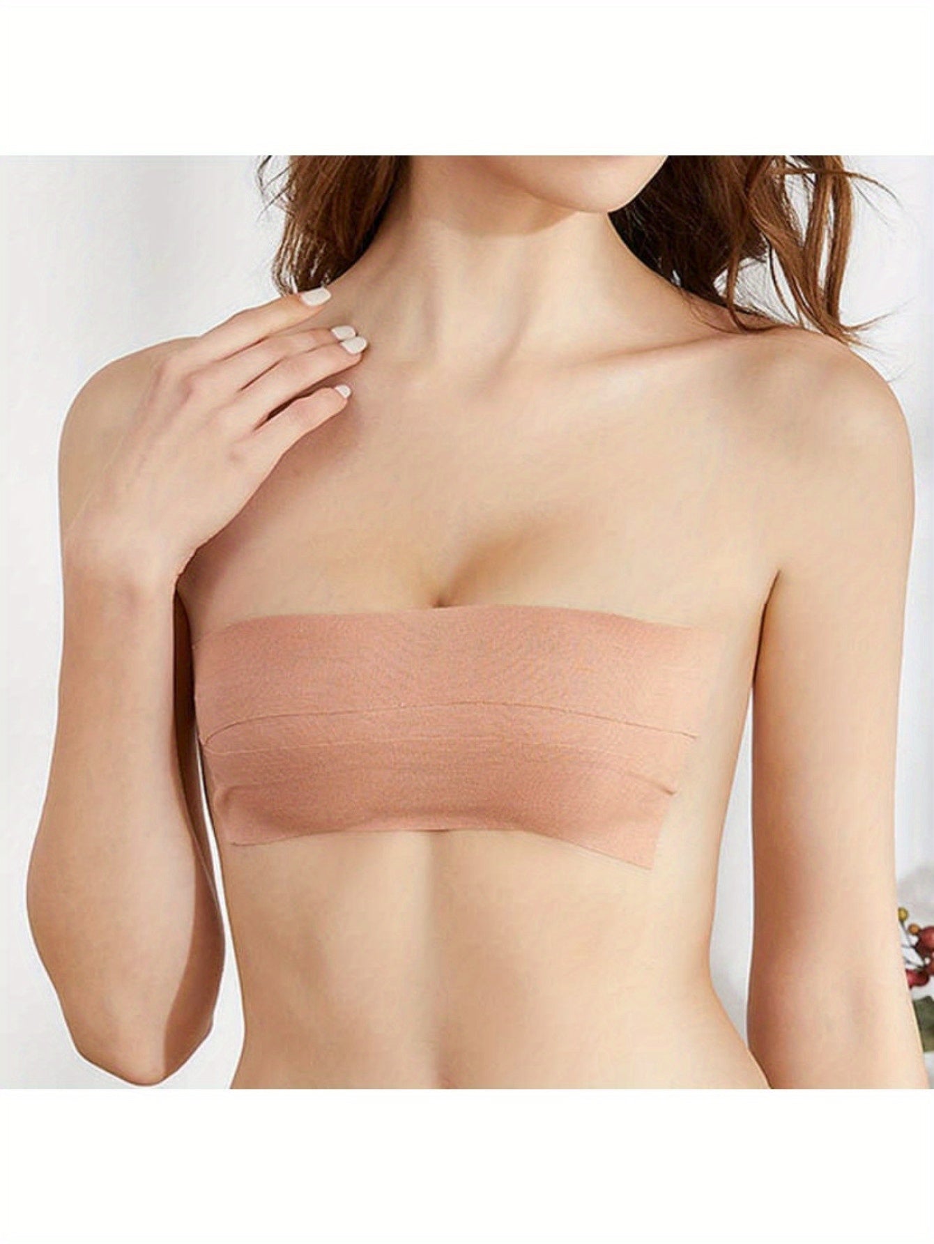 1pc of Invisible Breast Lift Tape: Strapless & Seamless Adhesive Bra for Women, Cut-to-Fit, Non-Woven Polyester