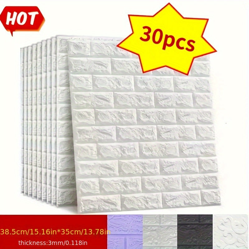 Avoid purchasing excessive quantity of 30pcs 3D Brick Wall Stickers to prevent damage during transportation.