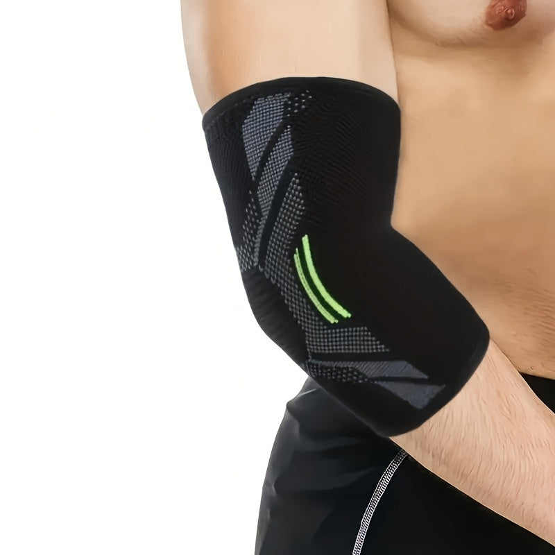 Sports knee pads with adjustable, breathable support and fixed pressure patellar strap.