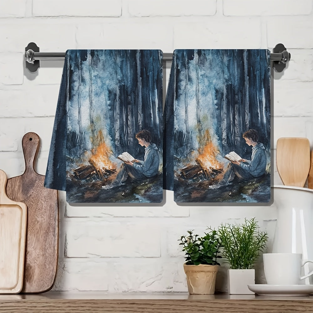 2 pieces of ultra soft kitchen towels featuring a marshmallows and ghost stories design. These highly absorbent dish hand towels are perfect for holiday decor. They are machine washable and measure 16x24 inches. Product code: 2KYSYS1218328