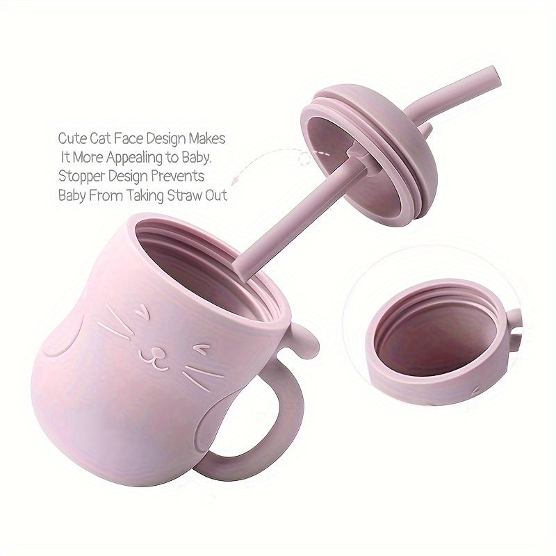 Get your hands on the adorable TYRY.HU Cute Kawaii Cat Learning Cup - designed to make feeding time fun and easy for your baby! This leak-proof, BPA-free cup comes with a cute stopper and straw, making it perfect for baby's first feedings.