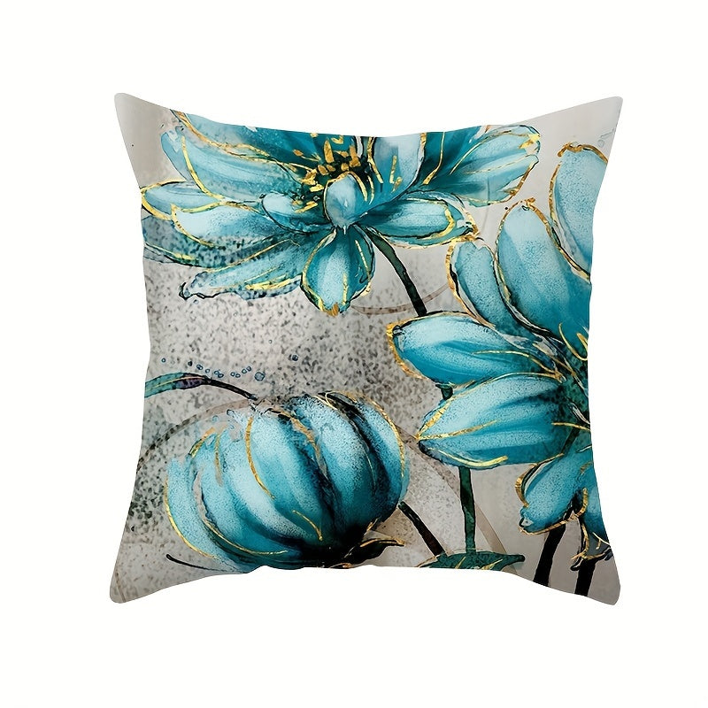 Blue Flowers Pillow Cover

- Single side square cushion cover
- Made of polyester material
- Perfect for room and home decor
- Modern sofa throw pillow cover
- Great for bedroom accessories
- Pillow insert not included